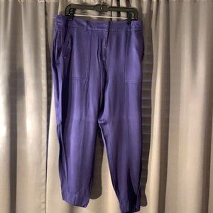 Dark Periwinkle satin feel casual pant
